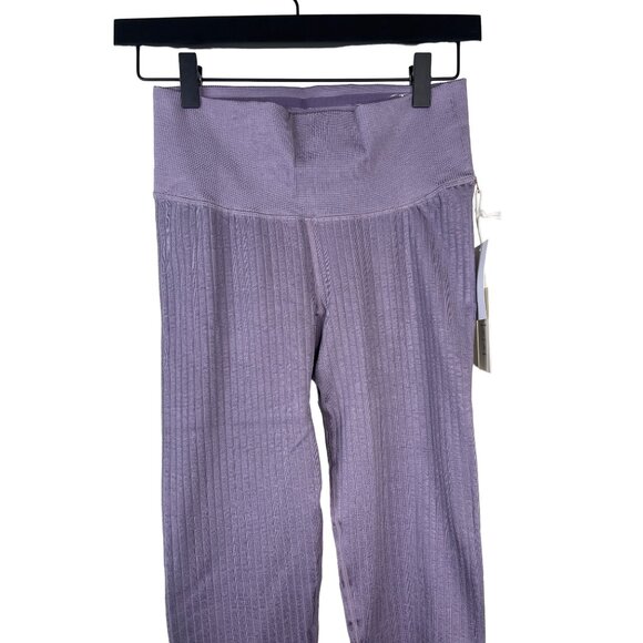 Good American Ribbed Leggings NWT Size 1/2 Dusty Violet Compression Yoga Pants - Picture 2 of 13